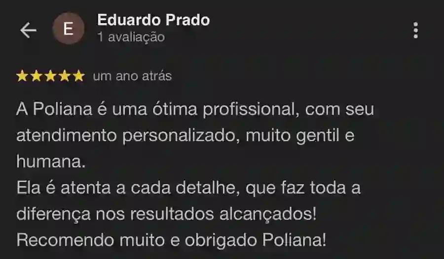 Depoimento de Eduardo Prado sobre a Poliana Santos no Google