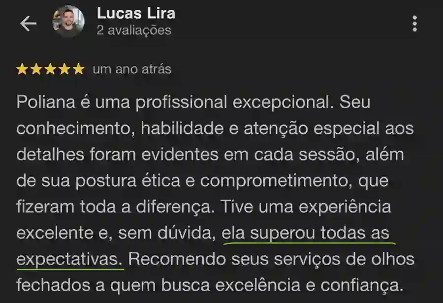 Depoimento de Lucas Lira sobre a Poliana Santos no Google