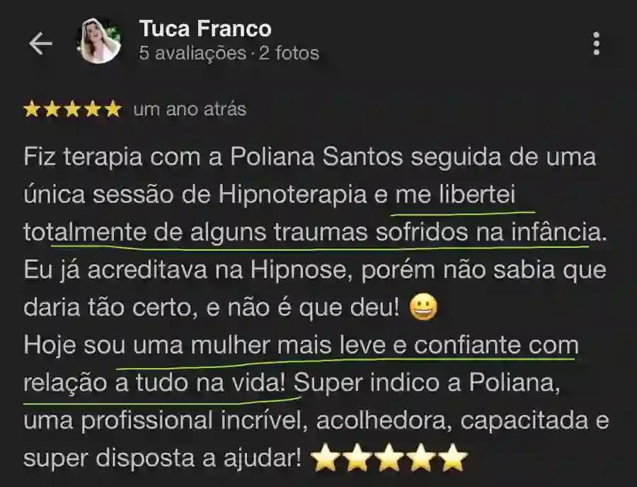 Depoimento de Tuca Franco sobre a Poliana Santos no Google